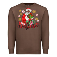 Chestnut believe black santa christmas Premium Sweatshirt - MaliasSmallBusiness
