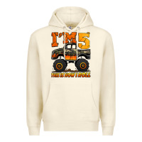 Sandshell i'm five this is how i roll monster truck birthday Premium Hoodie - Jasminsmagicworld