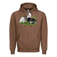 Chestnut two baby nigerian dwarf goat Zipper Hoodie - LillyAllenDesigns