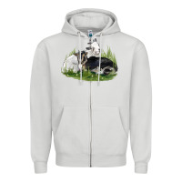 Dove Grey two baby nigerian dwarf goat Zipper Hoodie - LillyAllenDesigns