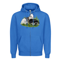 True Royal two baby nigerian dwarf goat Zipper Hoodie - LillyAllenDesigns