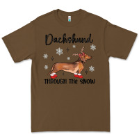 Cacao dachshund through the snow Premium Tee - MaliasSmallBusiness