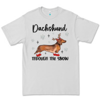 Dove Grey dachshund through the snow Premium Tee - MaliasSmallBusiness