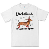 White dachshund through the snow Premium Tee - MaliasSmallBusiness