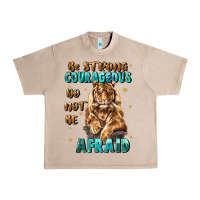 French Oak be strong and courageous Urban Heavy Tee - JahusDesignShop