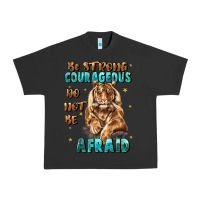 Pigment Black be strong and courageous Urban Heavy Tee - JahusDesignShop