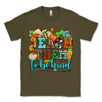 Army Green teach them to be kind with pumpkins and fall Classic Tee - AdoDesignShop