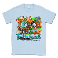 Dusty Blue teach them to be kind with pumpkins and fall Classic Tee - AdoDesignShop