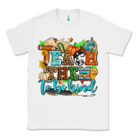 White teach them to be kind with pumpkins and fall Classic Tee - AdoDesignShop