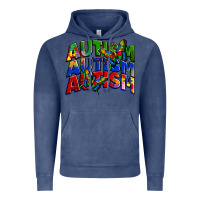 Vintage Denim autism autism autism Vintage Hoodie - Zillion Design Studio