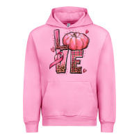 Fuchsia Pink love cancer pumpkin Urban Hoodie - texasbilliewilder