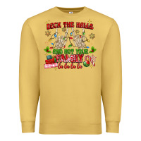 Antique Gold deck the halls and not your family Premium Sweatshirt - MaliasSmallBusiness