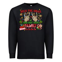 Black deck the halls and not your family Premium Sweatshirt - MaliasSmallBusiness