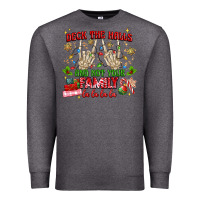 Charcoal Heather deck the halls and not your family Premium Sweatshirt - MaliasSmallBusiness