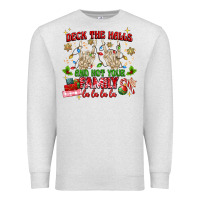 Oatmeal Heather deck the halls and not your family Premium Sweatshirt - MaliasSmallBusiness