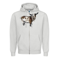 Dove Grey Nigerian Dwarf Goat Zipper Hoodie - LillyAllenDesigns
