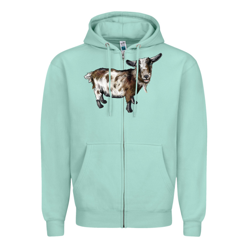 Nigerian Dwarf Goat Zipper Hoodie by LillyAllenDesigns | Teevron
