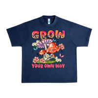 Navy grow your own way Urban Heavy Tee - JahusDesignShop