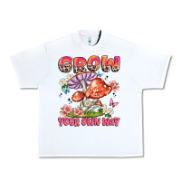 White grow your own way Urban Heavy Tee - JahusDesignShop