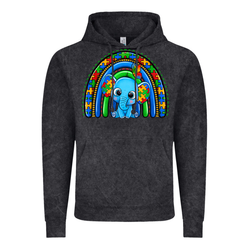 Autism Elephant Rainbow Vintage Hoodie by Zillion Design Studio | Teevron