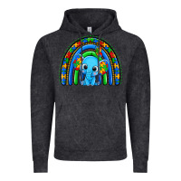 Vintage Black autism elephant rainbow Vintage Hoodie - Zillion Design Studio
