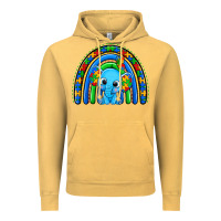 Vintage Mustard autism elephant rainbow Vintage Hoodie - Zillion Design Studio