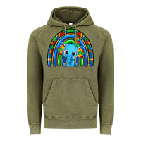Vintage Olive autism elephant rainbow Vintage Hoodie - Zillion Design Studio