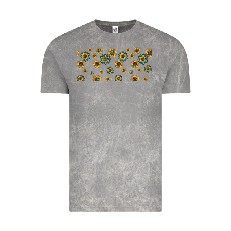Sunflowers And Turquoise 16oz Libbey Glass Vintage Tee by HRA Design Shop | Teevron
