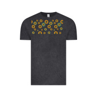 Vintage Black sunflowers and turquoise 16oz libbey glass Vintage Tee - HRA Design Shop