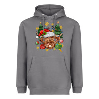 Storm Christmas highland cow Heavyweight Hoodie - MaliasSmallBusiness