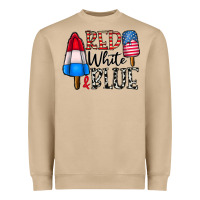 Mushroom red white blue Heavyweight Sweatshirt - CowhideDigitalArt