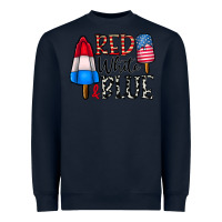Navy red white blue Heavyweight Sweatshirt - CowhideDigitalArt