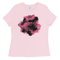 Bubblegum Pink valentine's day patches Ladies Tee - AdoDesignShop