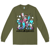 Army Green d h dental hygienist Long Sleeve Tee - AdoDesignShop