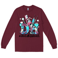 Burgundy d h dental hygienist Long Sleeve Tee - AdoDesignShop