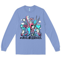 Colony Blue d h dental hygienist Long Sleeve Tee - AdoDesignShop