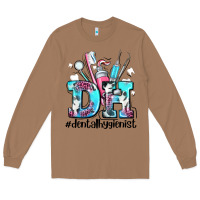 Toasted Coconut d h dental hygienist Long Sleeve Tee - AdoDesignShop