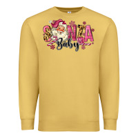 Antique Gold Santa Baby Pink Christmas Premium Sweatshirt - MaliasSmallBusiness