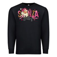 Black Santa Baby Pink Christmas Premium Sweatshirt - MaliasSmallBusiness