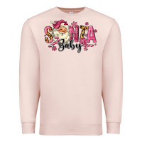 Pale Pink Santa Baby Pink Christmas Premium Sweatshirt - MaliasSmallBusiness