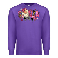 Purple Santa Baby Pink Christmas Premium Sweatshirt - MaliasSmallBusiness