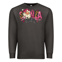 Smoke Santa Baby Pink Christmas Premium Sweatshirt - MaliasSmallBusiness