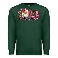 Sports Green Santa Baby Pink Christmas Premium Sweatshirt - MaliasSmallBusiness