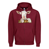 Burgundy baby cashmere goat Zipper Hoodie - LillyAllenDesigns