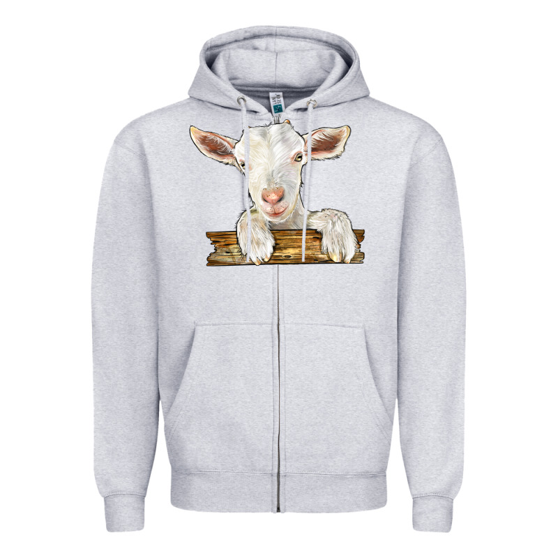 Baby Cashmere Goat Zipper Hoodie by LillyAllenDesigns | Teevron