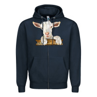 Navy baby cashmere goat Zipper Hoodie - LillyAllenDesigns