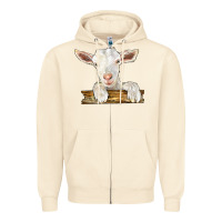 Sandshell baby cashmere goat Zipper Hoodie - LillyAllenDesigns