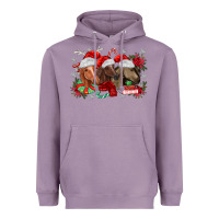 Lavender christmas horses Heavyweight Hoodie - MaliasSmallBusiness