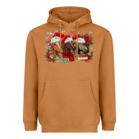 Meerkat christmas horses Heavyweight Hoodie - MaliasSmallBusiness