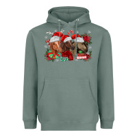 Sage christmas horses Heavyweight Hoodie - MaliasSmallBusiness